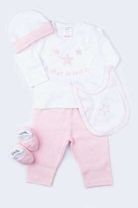 5-dlg. giftset a star is born, roze/wit