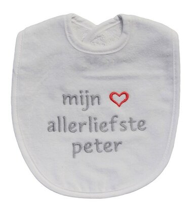 Slab allerliefste peter, wit/grijs