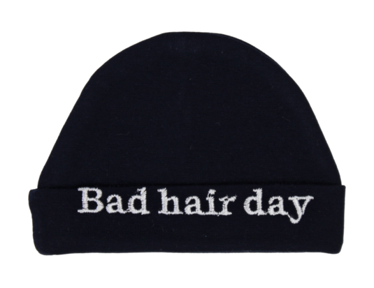 Mutsje bad hair day, marineblauw