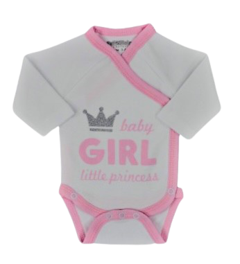 Romper baby girl wit/roze