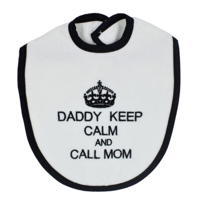 Slab daddy keep calm, wit/zwart