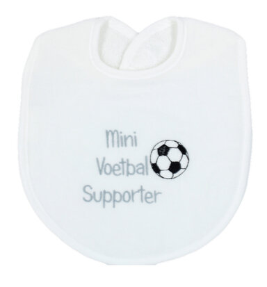 Slab minivoetbal supporter, wit/grijs