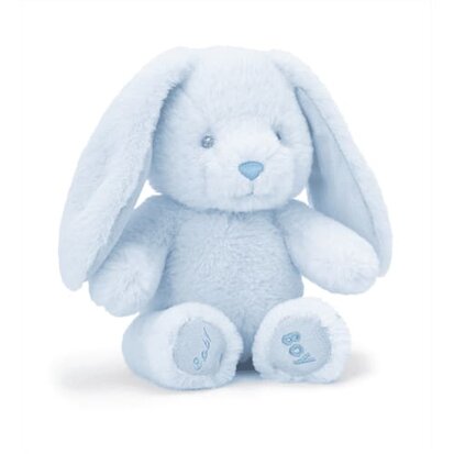 Haasje baby boy blauw, 16 cm.