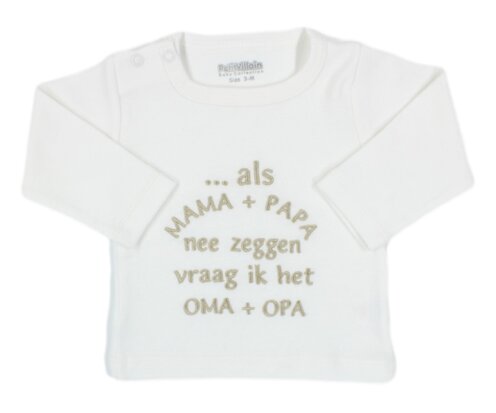 Shirt als mama + papa, ecru