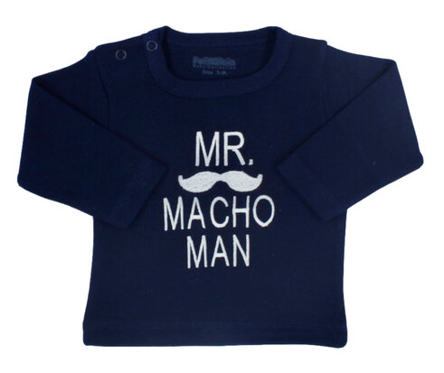 Shirt mr. macho, marineblauw