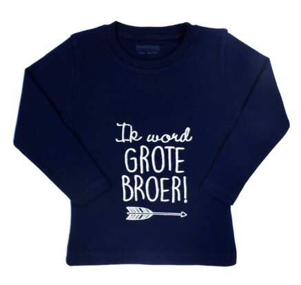 Shirt grote broer, marineblauw