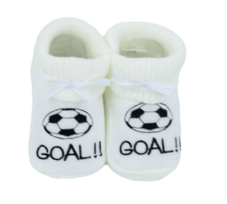 Slofjes goal, wit/zwart