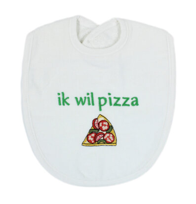 Slab ik wil pizza, wit