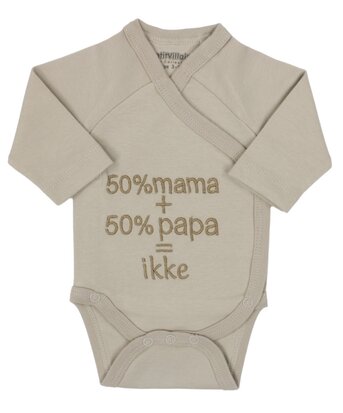 Romper 50% mama 50% papa, zand