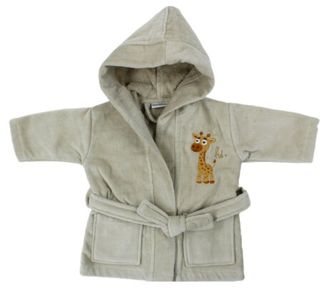 Badjas giraffe hi, zand