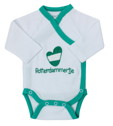 Romper Rotterdammertje, wit/groen