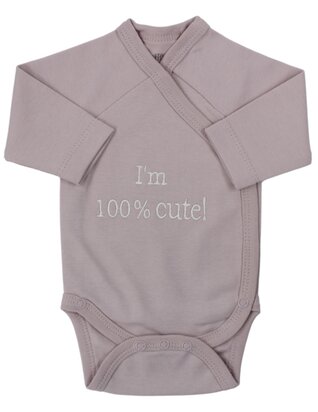 Romper 100% cute, oudroze