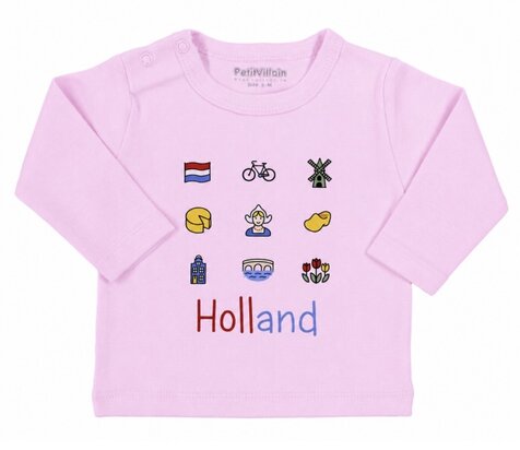 Shirt print Holland, roze