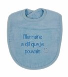 Bavoir marraine a dit que je pouvais, bleu