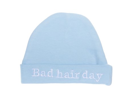 Mutsje rond bad hair day, blauw