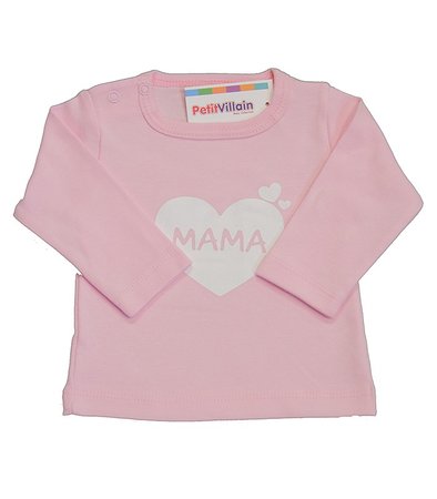 Shirt I love mama, roze