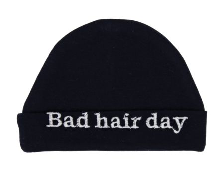 Mutsje bad hair day, marineblauw