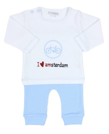 2-delig pakje Amsterdam fiets blauw