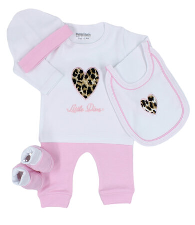 5-dlg. giftset little diva, wit/roze