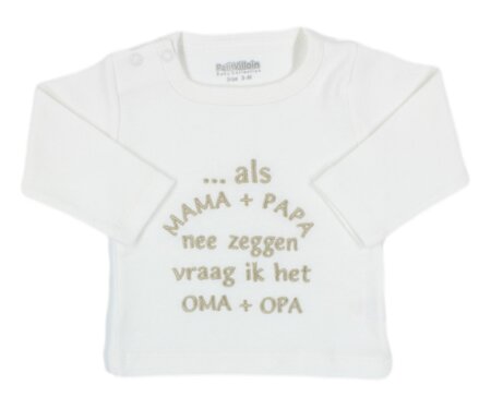 Shirt als mama + papa, ecru