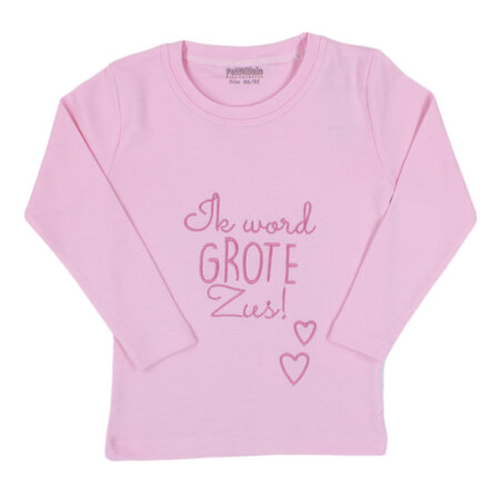 Shirt grote zus, roze