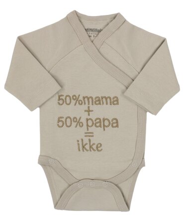 Romper 50% mama 50% papa, zand