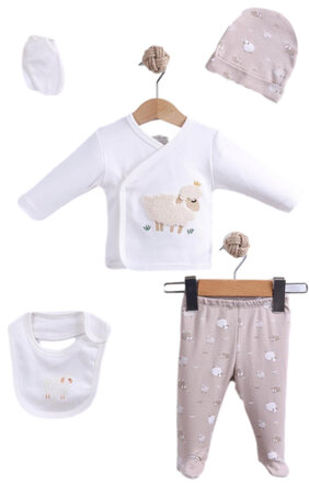 5-dlg giftset schaapje, zand