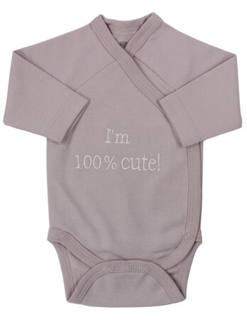 Romper 100% cute, oudroze