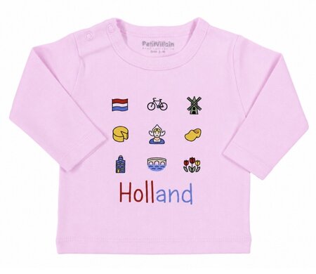 Shirt print Holland, roze